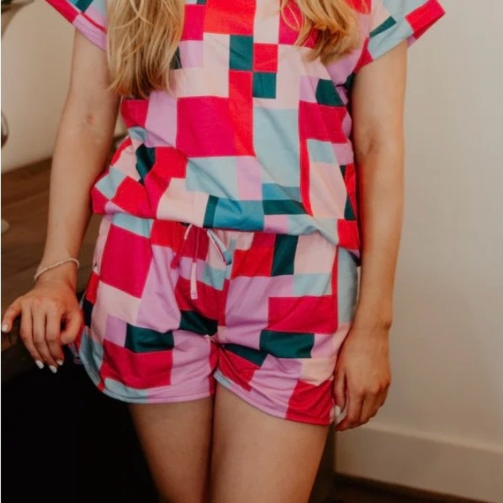 Pre-owned Katie Did Retro Rainbow Lounge Set Size M